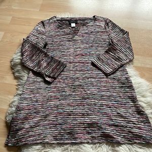 UBU Boutique Striped Polyester/ Rayon Tunic S
